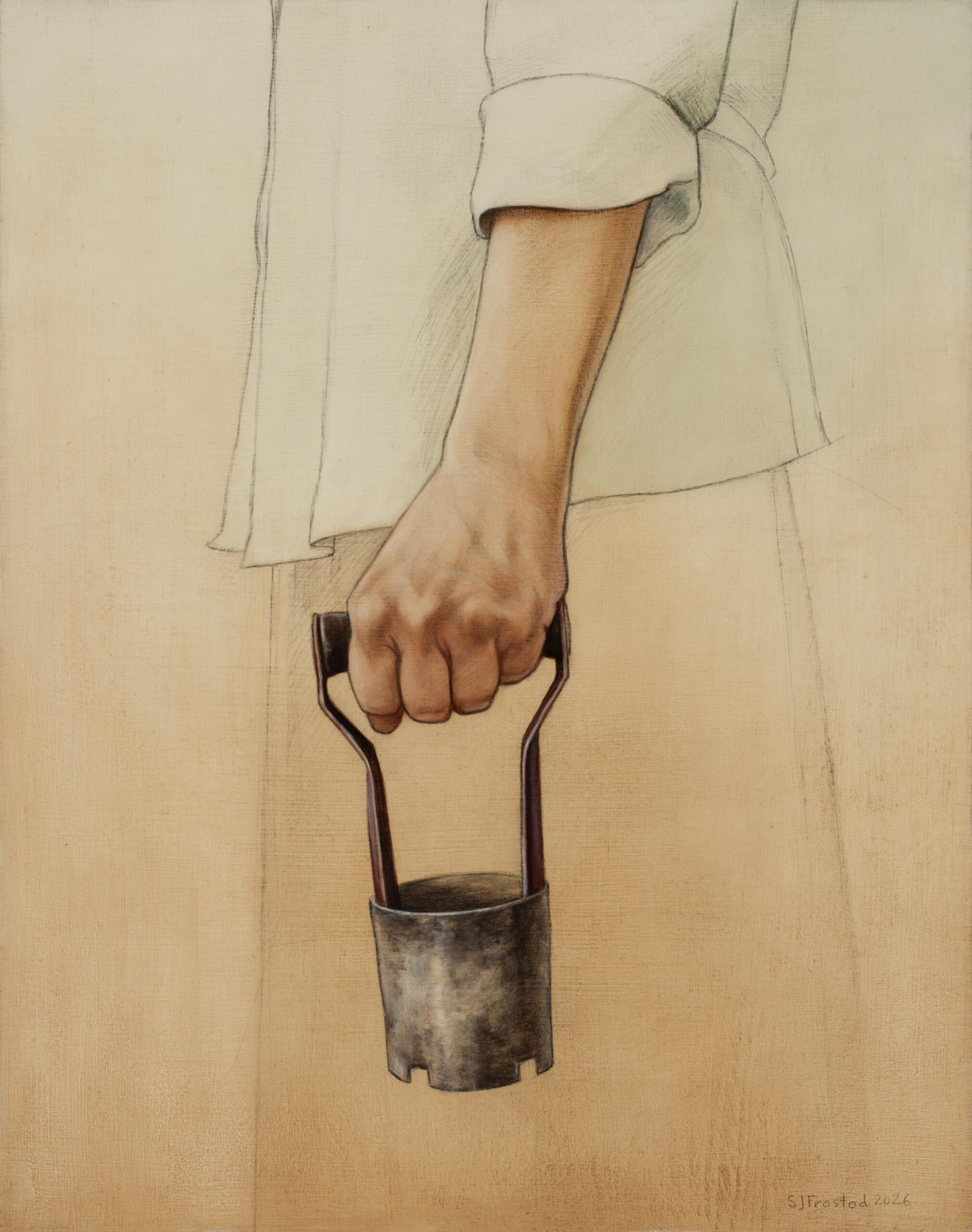 Dreams of Spring, 2026. Graphite & oil on wood panel, 14x11". Radius Gallery